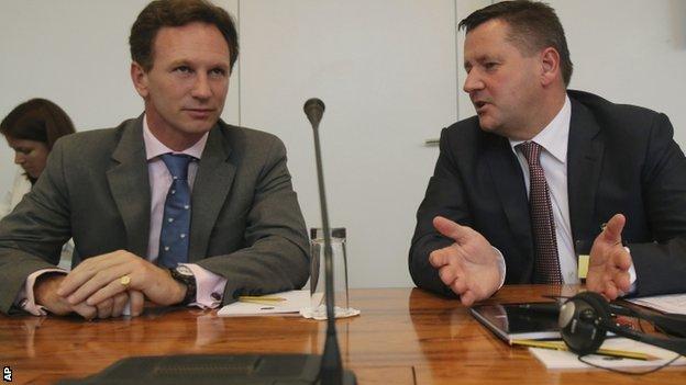Christian Horner (left)