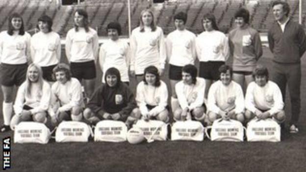 The first England women's national team in 1972