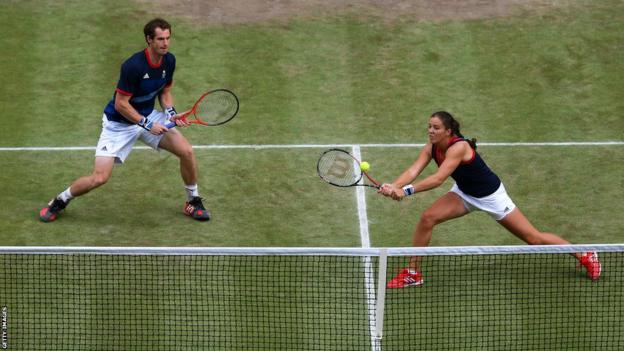 Andy Murray (left) and Laura Robson
