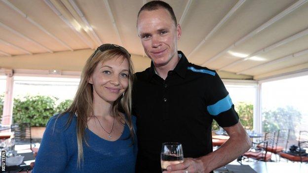 Michelle Cound and Chris Froome