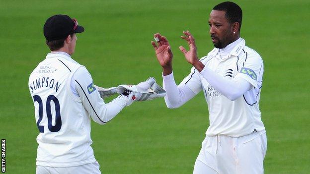Corey Collymore took three wickets in Sussex's second innings