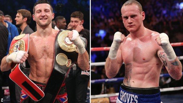 Carl Froch (left) and George Groves