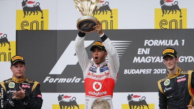 Lewis Hamilton wins in 2012