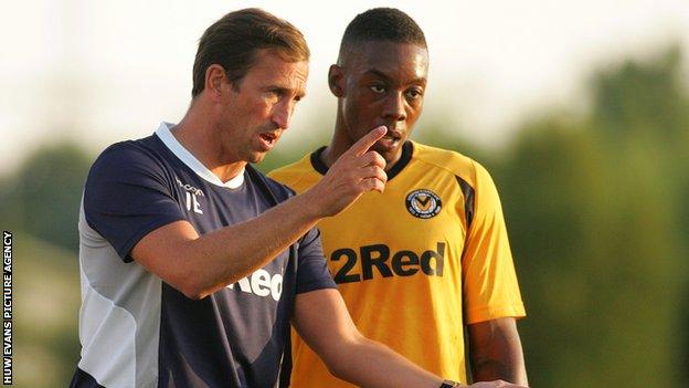 Justin Edinburgh with Ryan Jackson