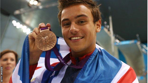Tom Daley with his Olympic medal