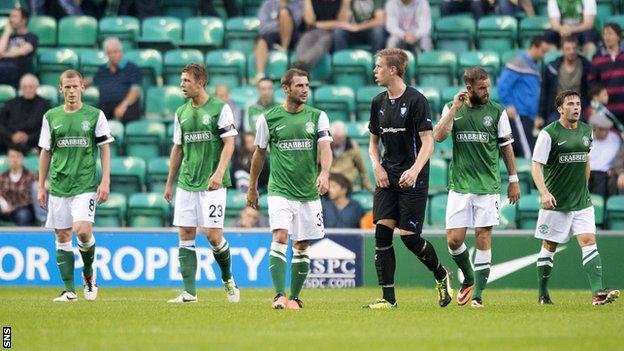 Hibernian were thrashed 7-0 by Malmo at Easter Road