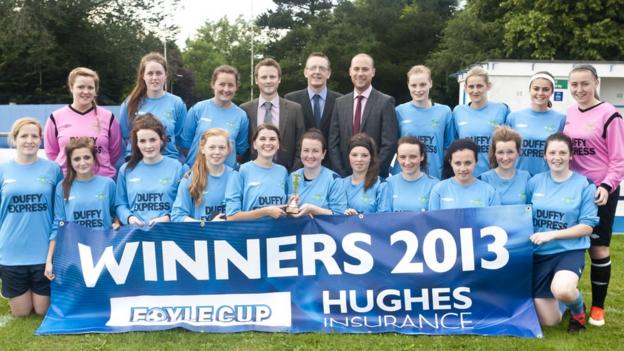 The Lagan women's team that took victory at the Foyle Cup