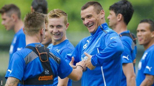 Rangers captain Lee McCulloch in training