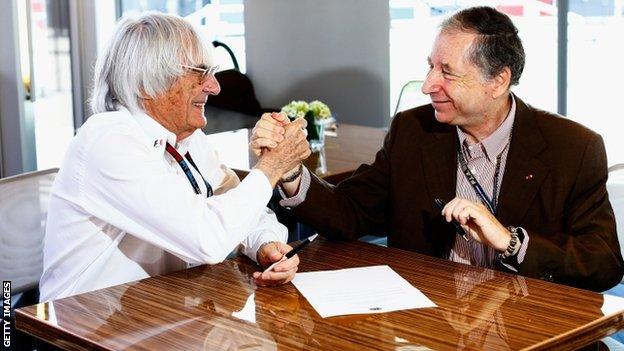 Bernie Ecclestone and Jean Todt