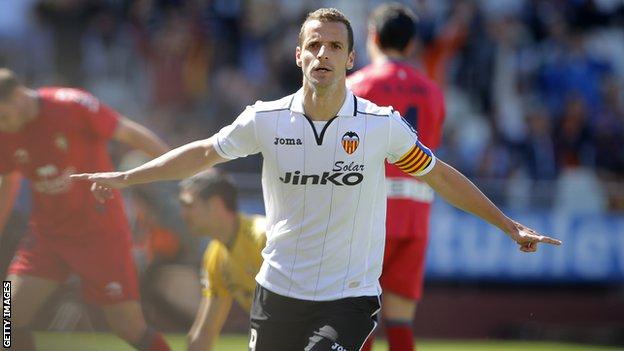 Valencia forward Roberto Soldado