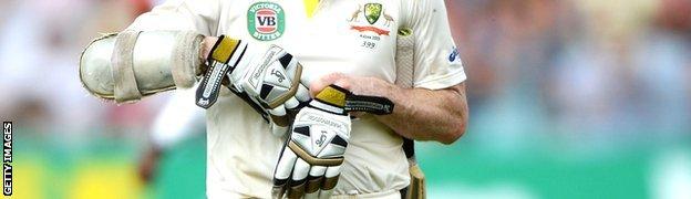Dismissed Australian batsman