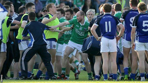 The scuffle took place at Breffni Park