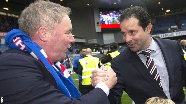 Rangers manager Ally McCoist (left) and chief executive Craig Mather