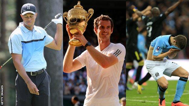 Tiger Woods, Andy Murray, Manchester City