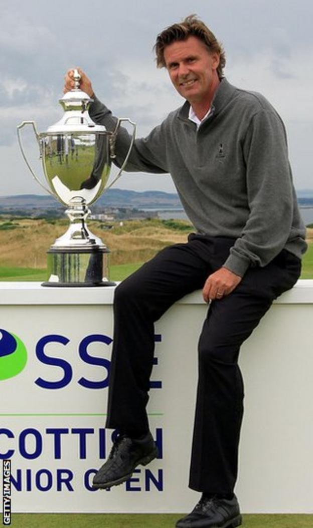 Anders Forsbrand with the Scottish Senior Open trophy