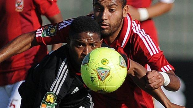 Al Ahly in action against Orlando Pirates