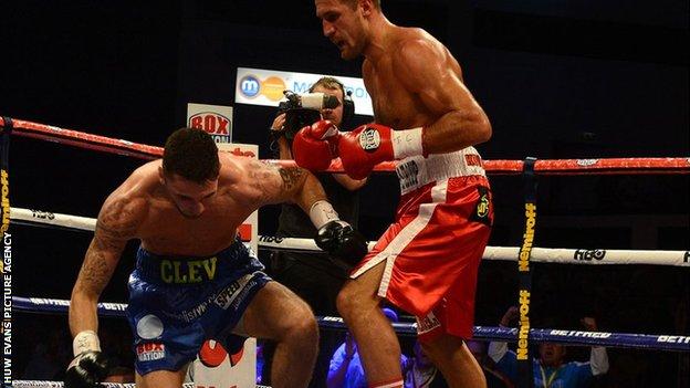 Sergey Kovalev sends Nathan Cleverly to the canvas