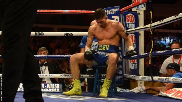Nathan Cleverly is left dejected as he returns to his stool