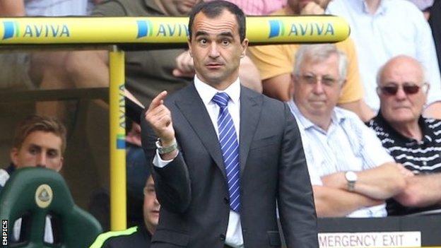 Everton manager Roberto Martinez