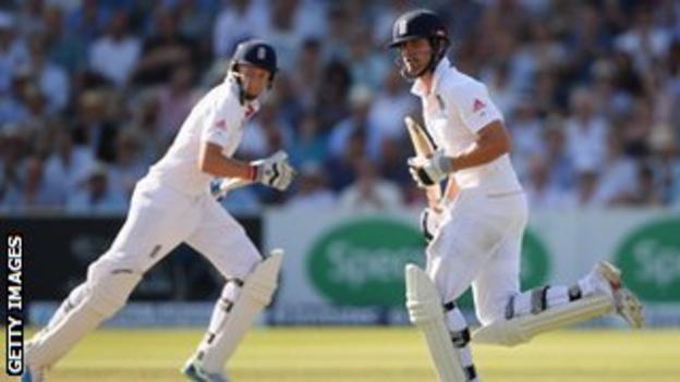 England opening batsmen Joe Root (left) and Alastair Cook have had just one fifty-run partnership