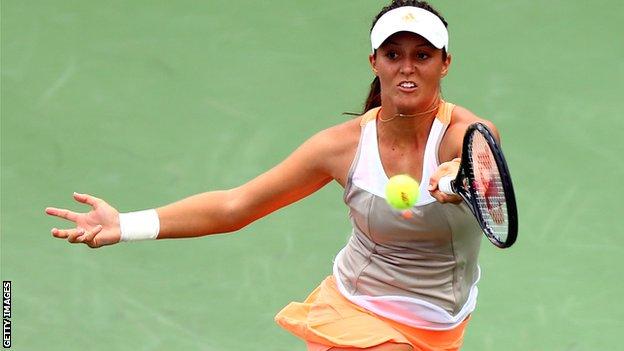 Laura Robson in action in the first round of the 2013 US Open