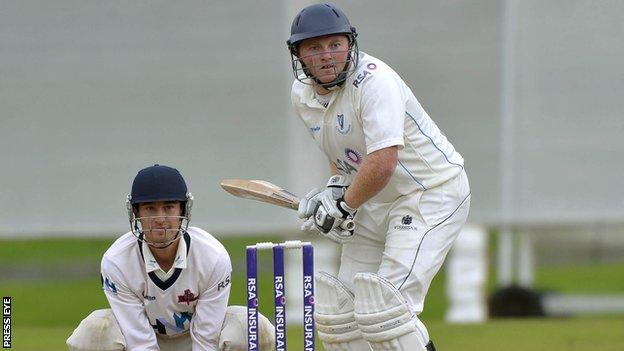 Andrew Poynter's century helped Leinster Lightning earn a draw at Waringstown