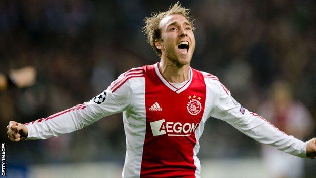 Christian Eriksen Tottenham Sign Ajax Midfielder Bbc Sport