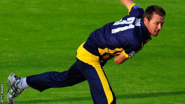 Michael Hogan in one-day action for Glamorgan