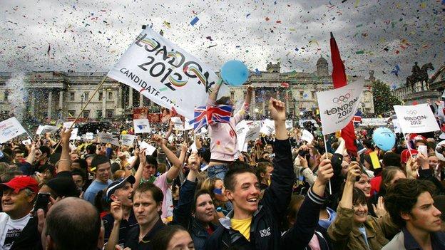 Celebrations in Trafalgar Square