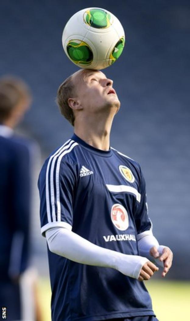 Leigh Griffiths in Scotland training
