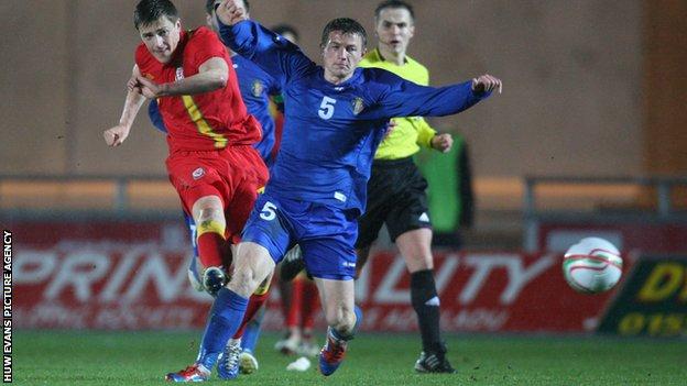 Wales' Rob Ogleby in action against Moldova in March