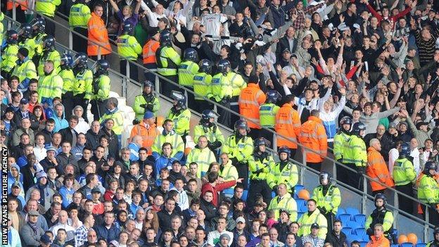 Swansea and Cardiff fans
