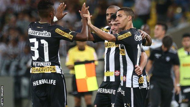 Botafogo players celebrate