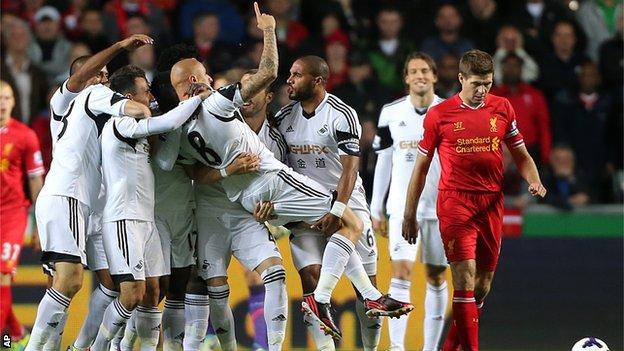 Swansea City 2-2 Millwall: Two own goals see Lions fight back for last-gasp  draw - BBC Sport