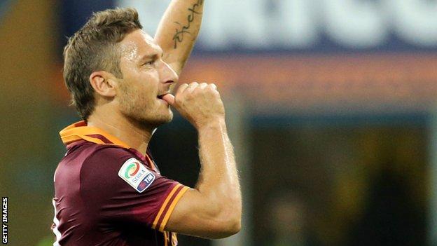Roma captain Francesco Totti