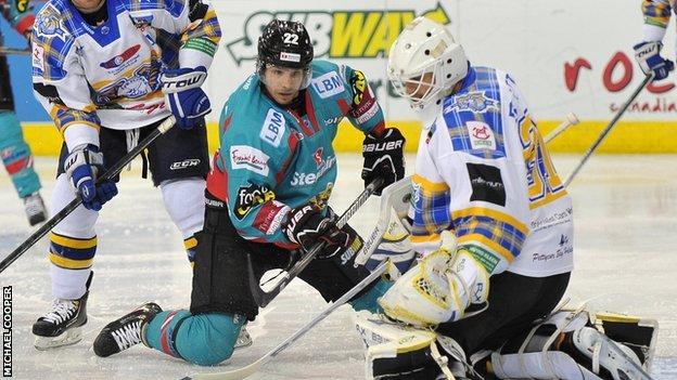 Kevin Saurette was on target for Belfast in Sunday's win at Coventry