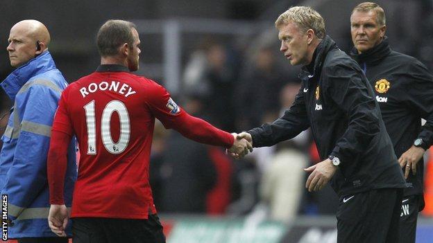 Wayne Rooney and David Moyes