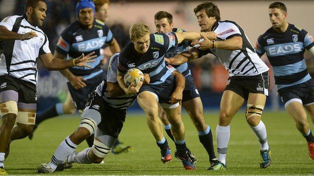 Cardiff Blues on their way to defeat against Zebre