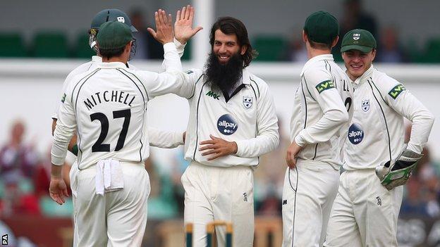 Moeen Ali celebrates another wicket