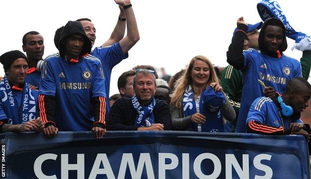 Roman Abramovich on Chelsea victory parade