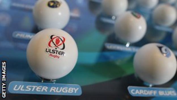 Ulster and Cardiff Blues balls in the Heineken Cup draw