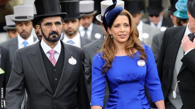 Sheikh Mohammed and Princess Haya at Ascot Racecourse