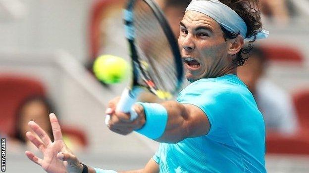 Spain's Rafael Nadal at the China Open