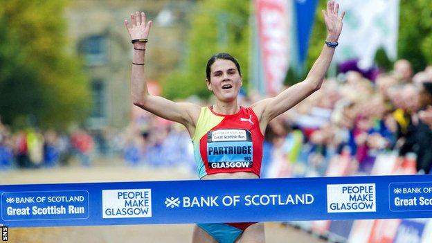 Susan Partridge was a winner at the Great Scottish Run