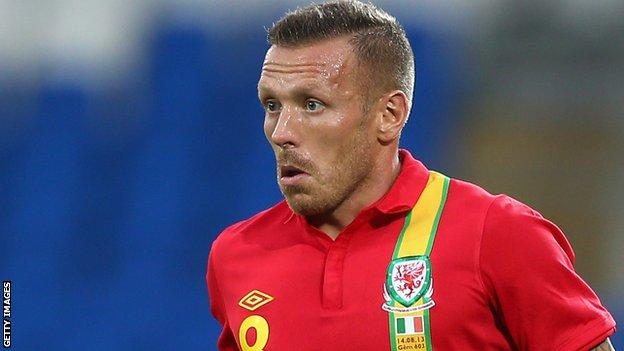 Craig Bellamy in action for Wales