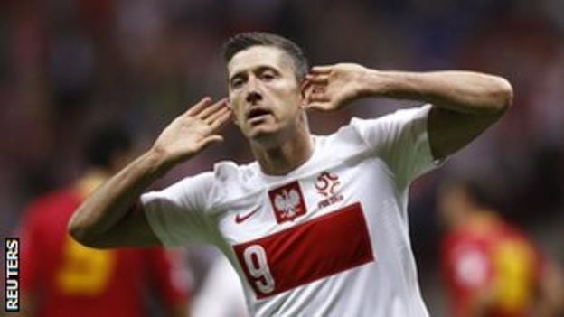 Poland striker Robert Lewandowski