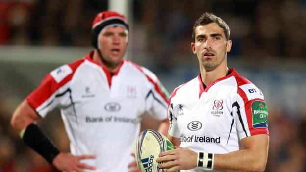 South African duo Johann Muller and Ruan Pienaar in action during Ulster's Heineken Cup pool win over Leicester Tigers