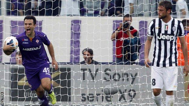 Fiorentina striker Giuseppe Rossi