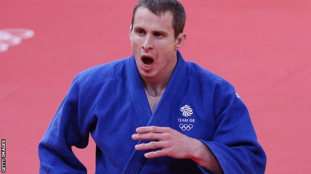 Euan Burton reacts after losing his contest at London 2012