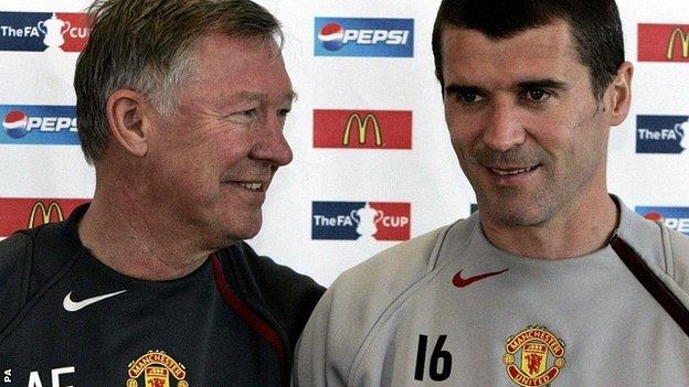 Sir Alex Ferguson (left) and Roy Keane